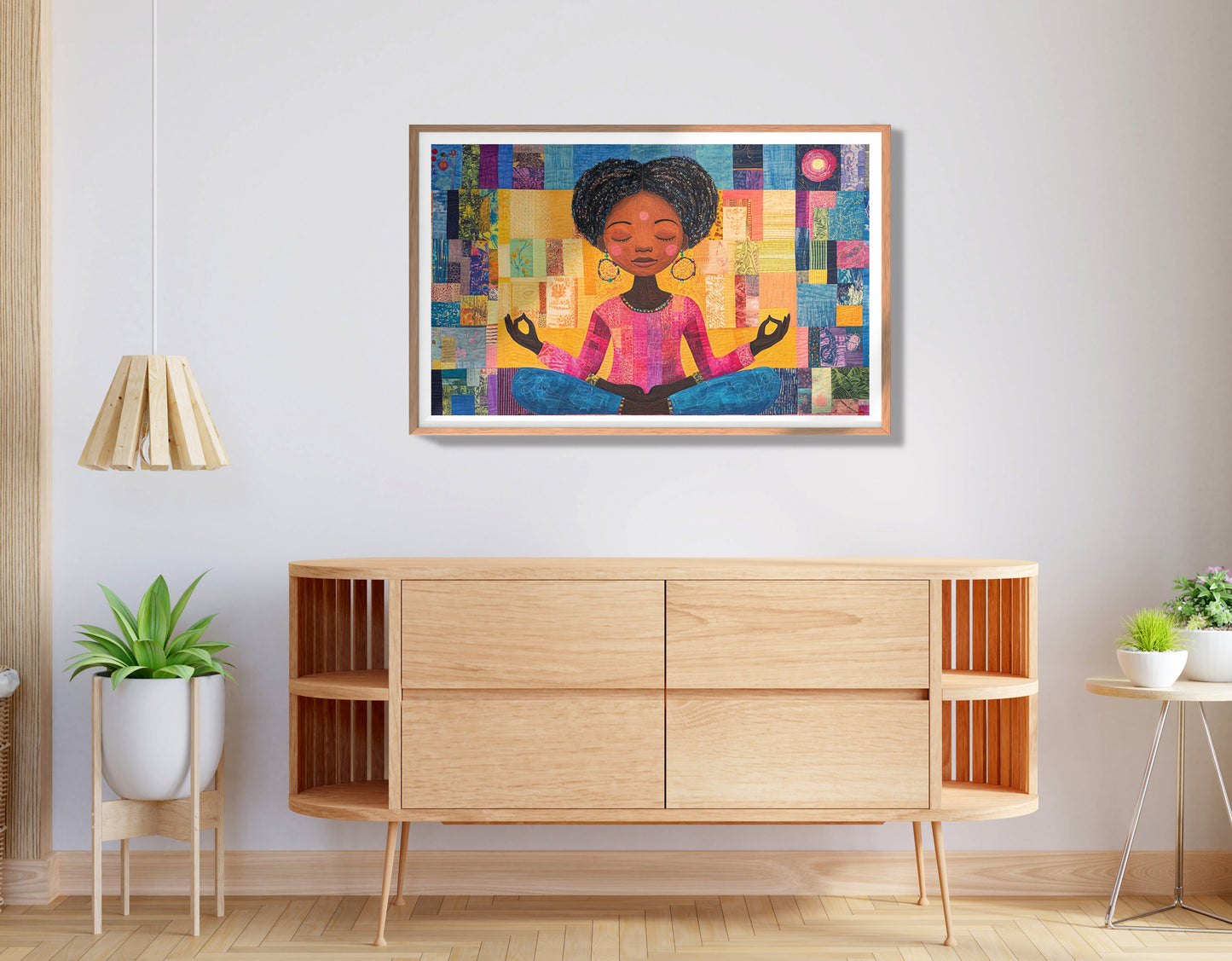 Black Girl Meditation Black children wall art view 80
