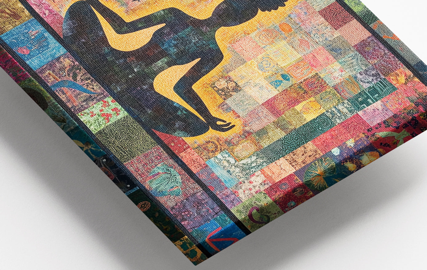 Close-up of Black Woman Chakra Meditation African American wall art detail