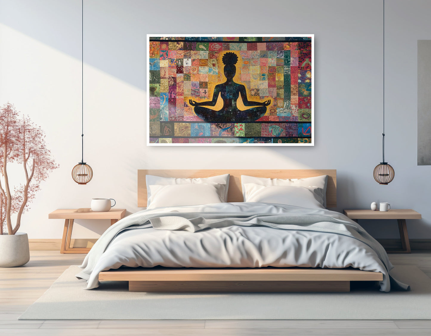 Black Woman Chakra Meditation African American wall art artwork view