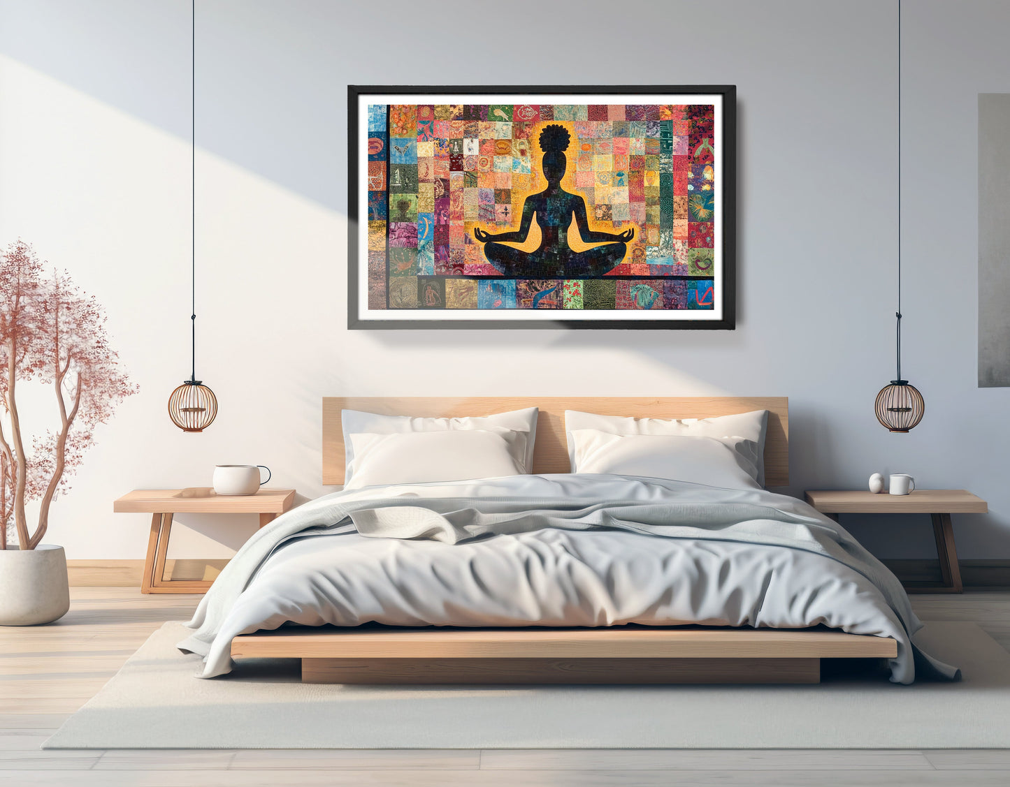 Black Woman Chakra Meditation African American wall art view 69