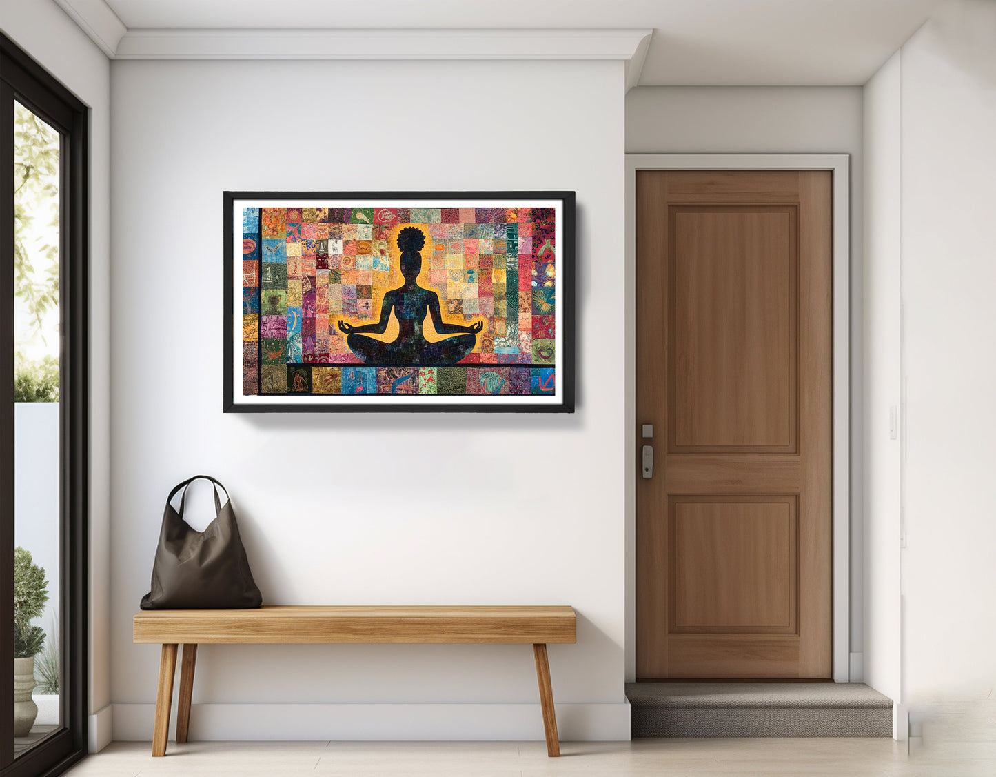 Black Woman Chakra Meditation African American wall art view 71