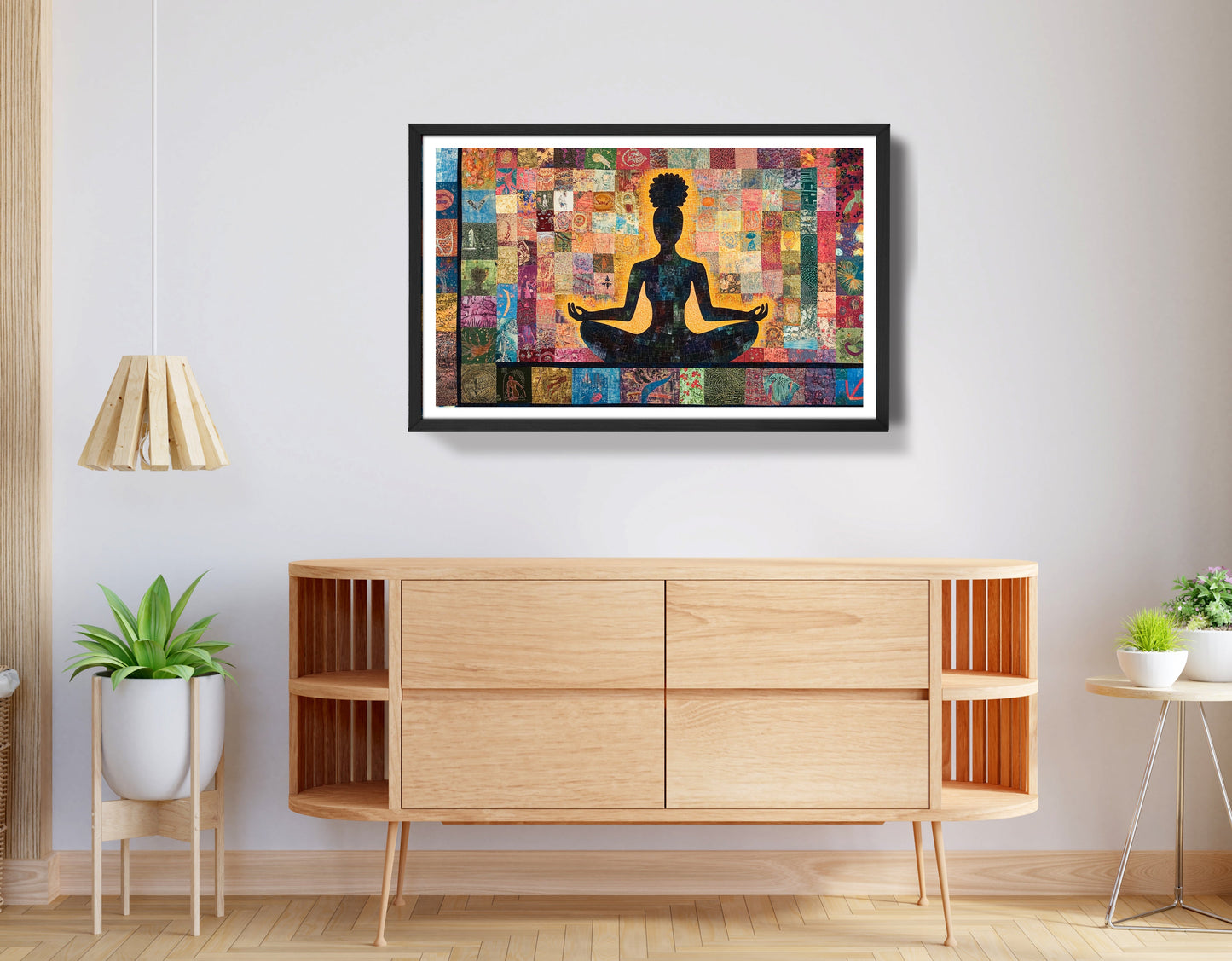 Black Woman Chakra Meditation African American wall art view 68