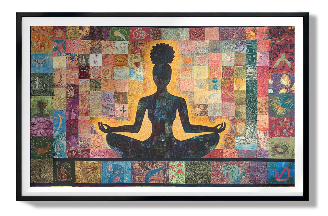 Black Woman Chakra Meditation African American wall art view 67