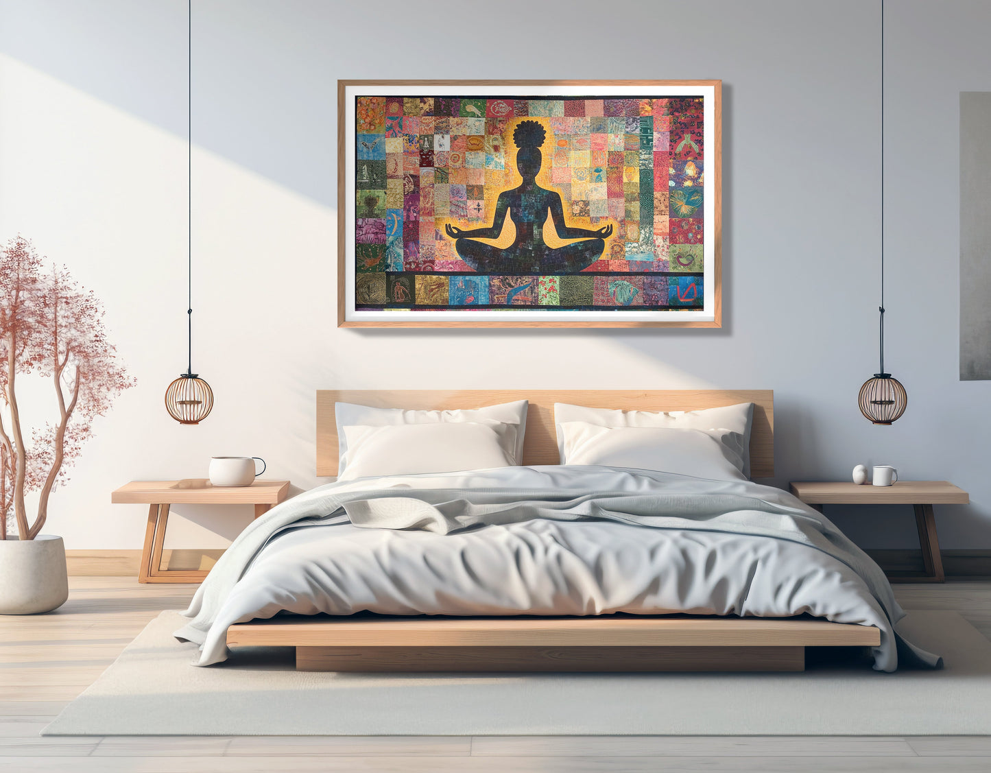 Black Woman Chakra Meditation African American wall art view 81