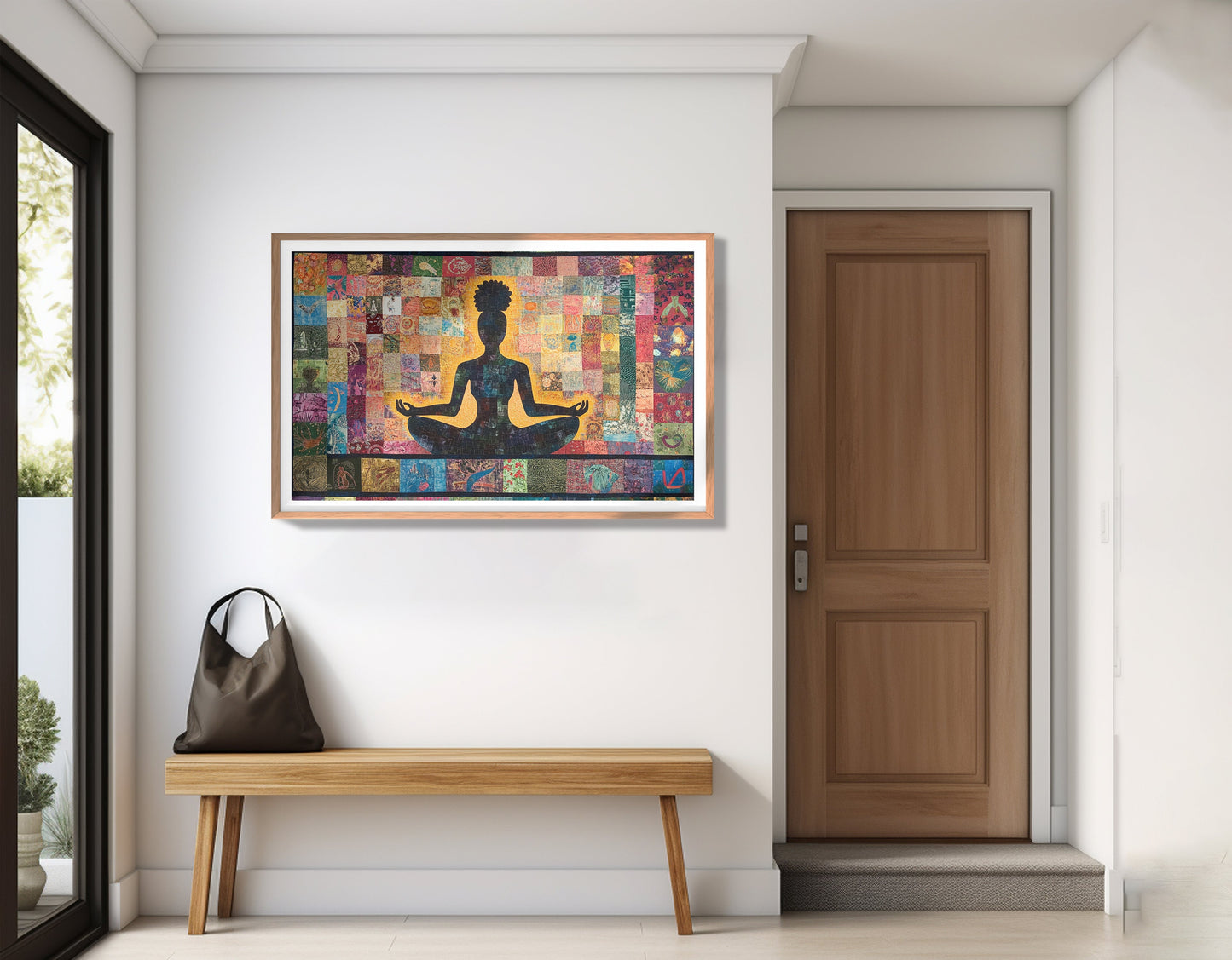 Black Woman Chakra Meditation African American wall art view 83