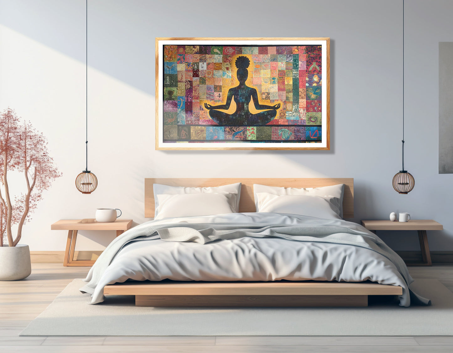 Black Woman Chakra Meditation African American wall art view 75