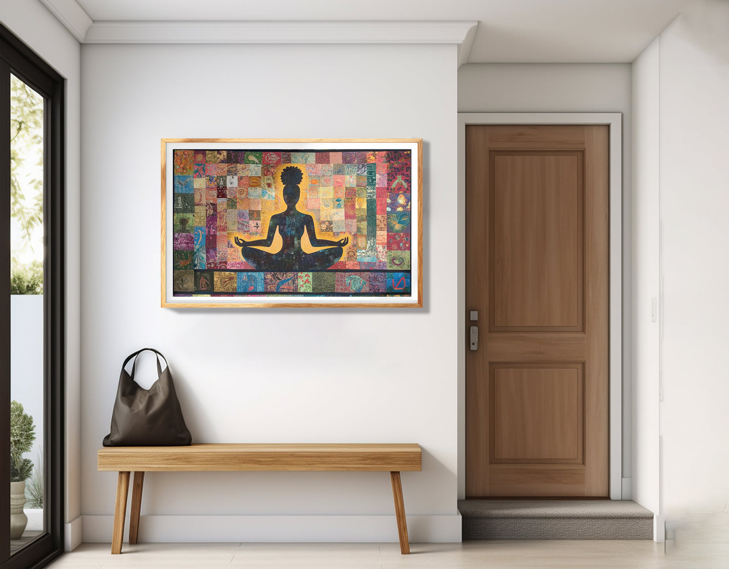 Black Woman Chakra Meditation African American wall art view 77