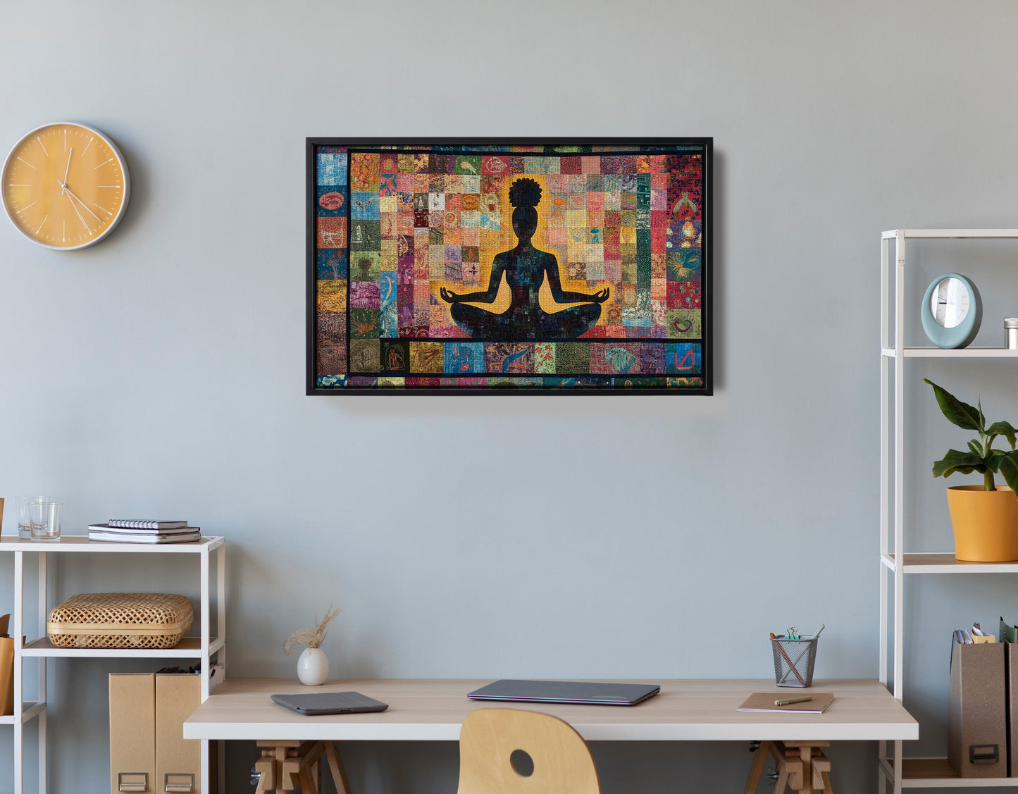 Black Woman Chakra Meditation African American wall art view 30