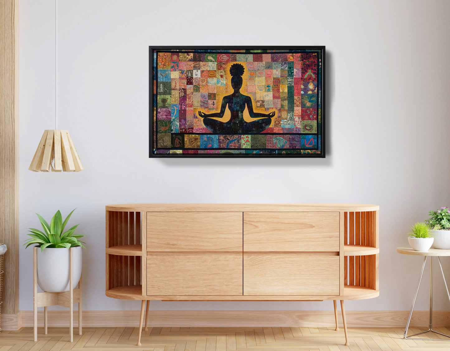 Black Woman Chakra Meditation African American wall art view 26