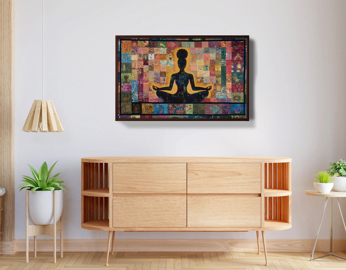 Black Woman Chakra Meditation African American wall art view 32