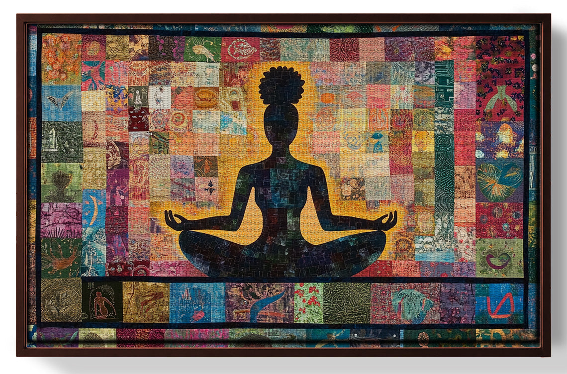 Black Woman Chakra Meditation African American wall art view 31