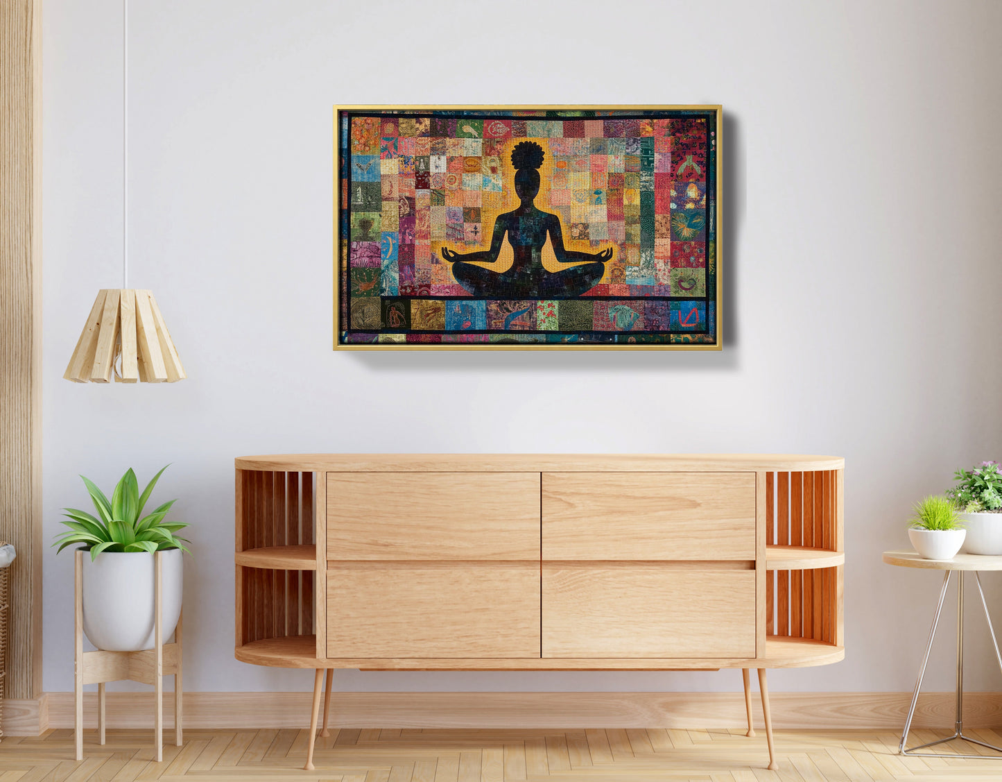 Black Woman Chakra Meditation African American wall art view 38