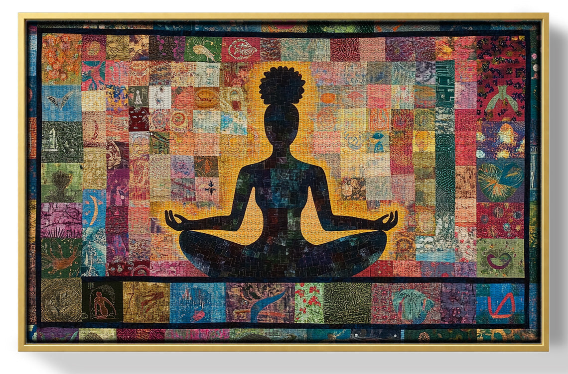 Black Woman Chakra Meditation African American wall art view 37