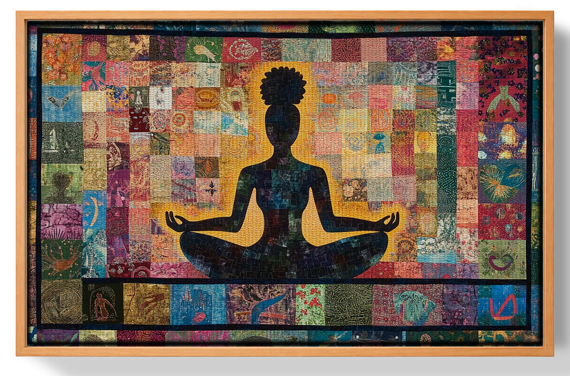 Black Woman Chakra Meditation African American wall art view 43