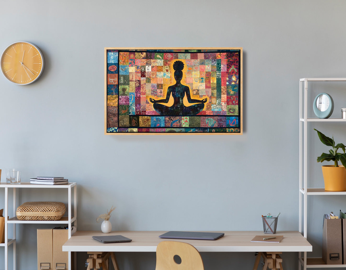 Black Woman Chakra Meditation African American wall art view 54