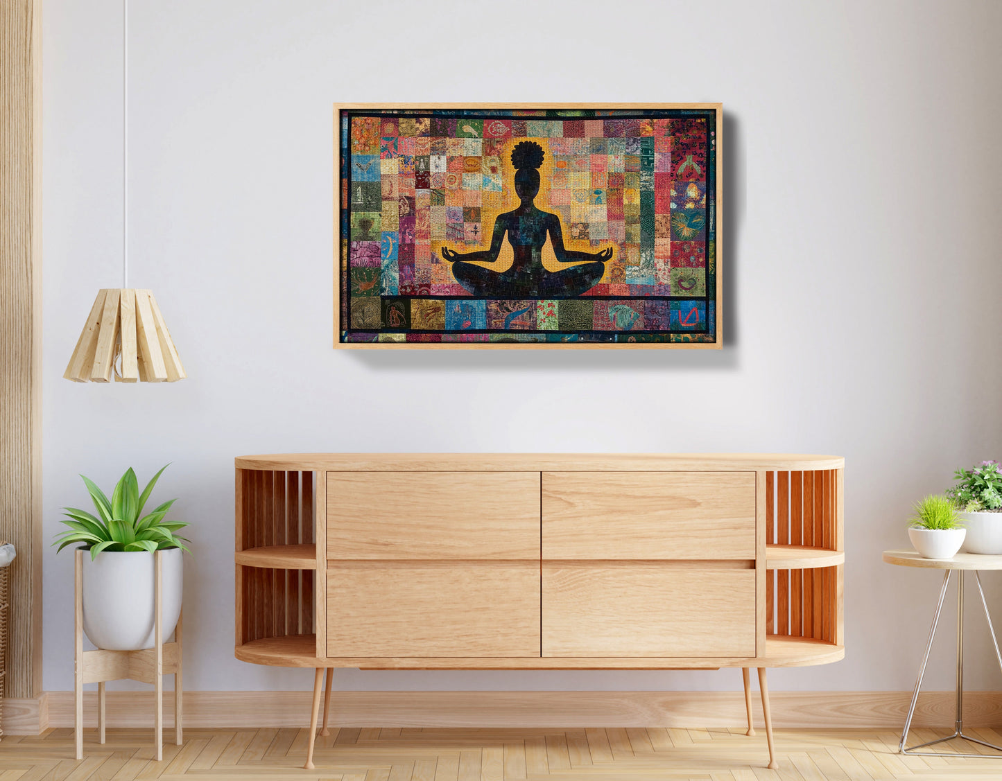 Black Woman Chakra Meditation African American wall art view 50