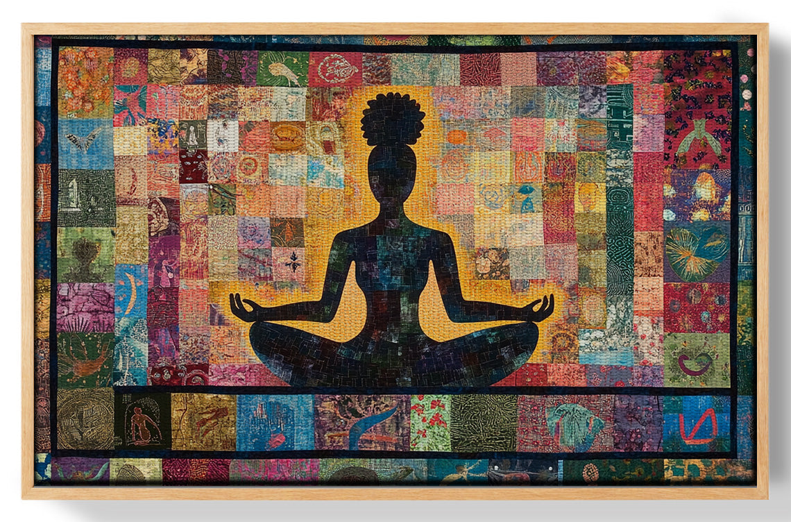 Black Woman Chakra Meditation African American wall art view 49