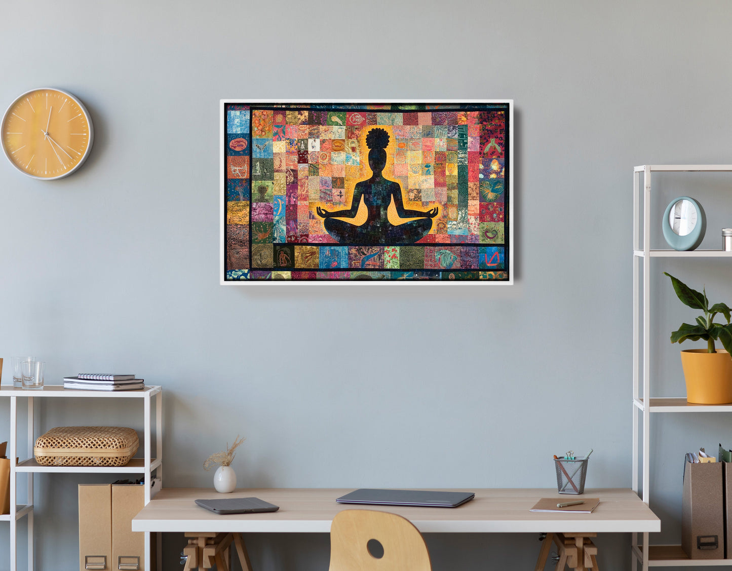 Black Woman Chakra Meditation African American wall art view 66