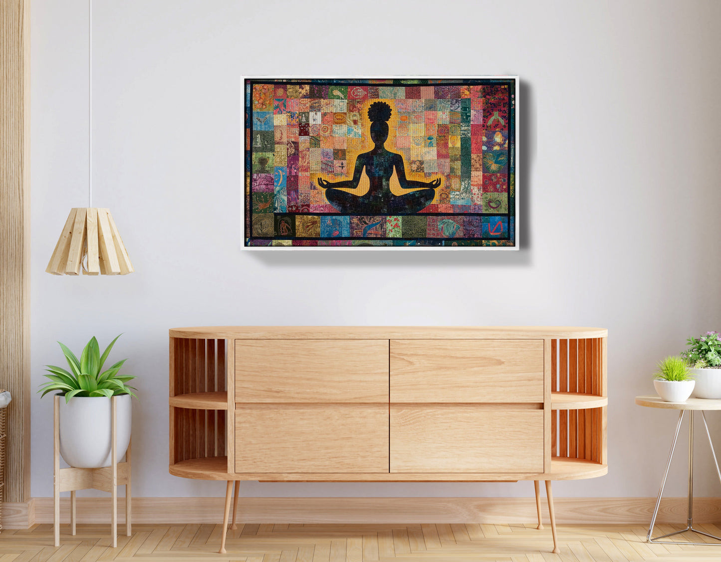 Black Woman Chakra Meditation African American wall art view 62
