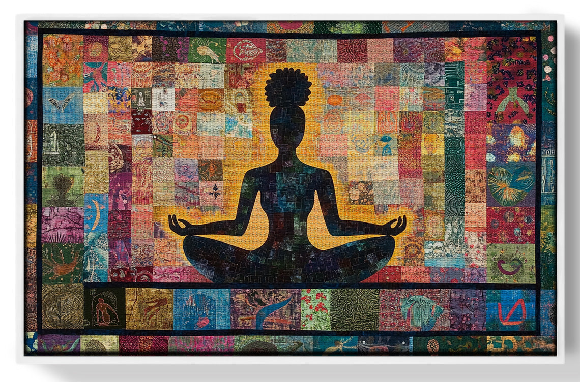 Black Woman Chakra Meditation African American wall art view 61