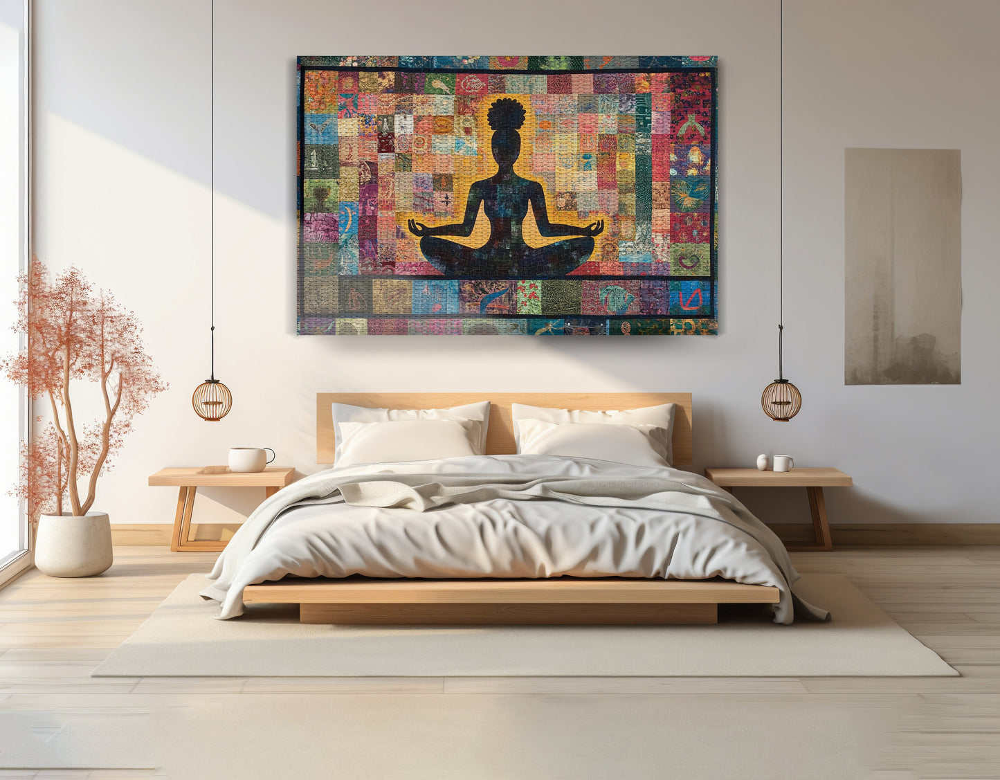 Black Woman Chakra Meditation African American wall art view 15