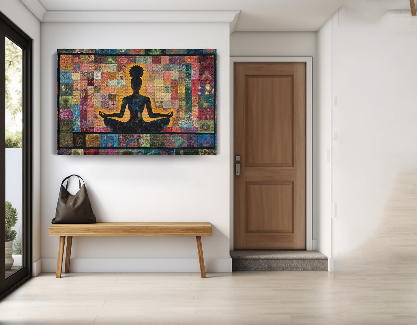 Black Woman Chakra Meditation African American wall art view 17