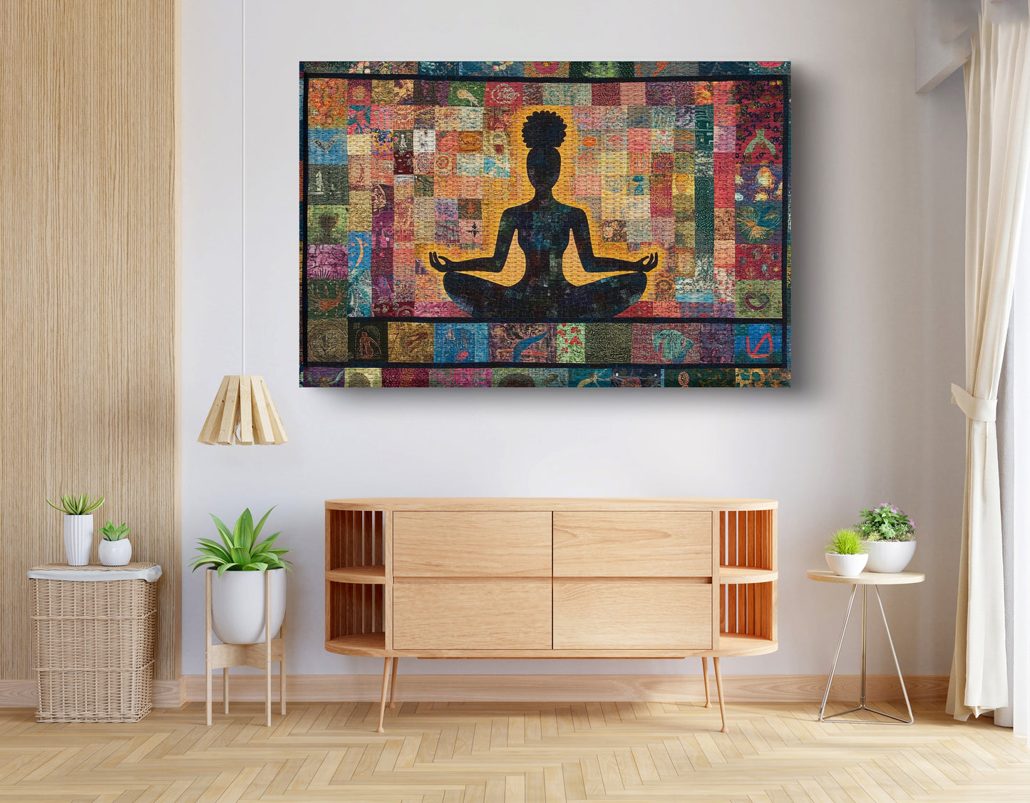 Black Woman Chakra Meditation African American wall art view 14