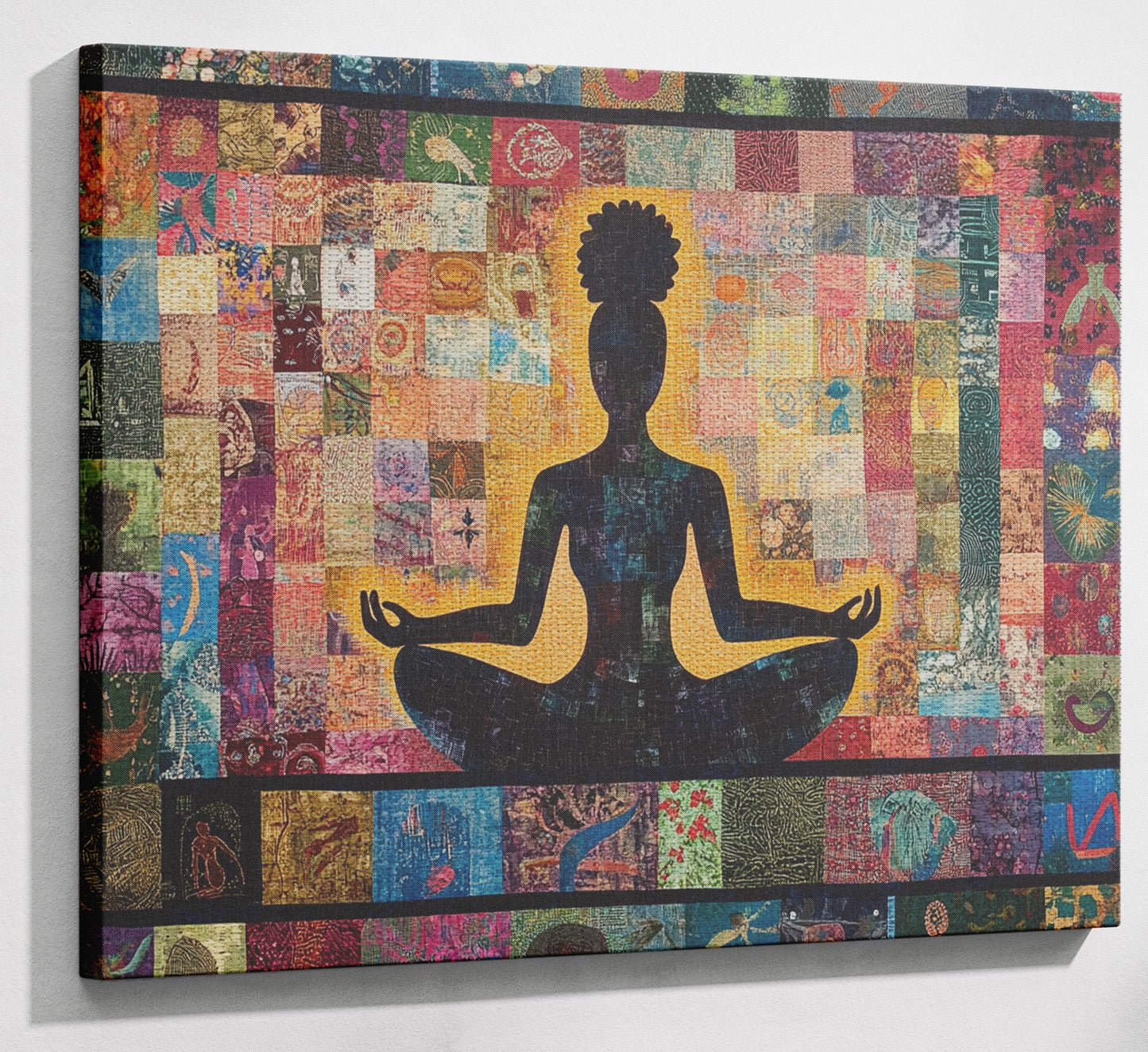Black Woman Chakra Meditation African American wall art view 13