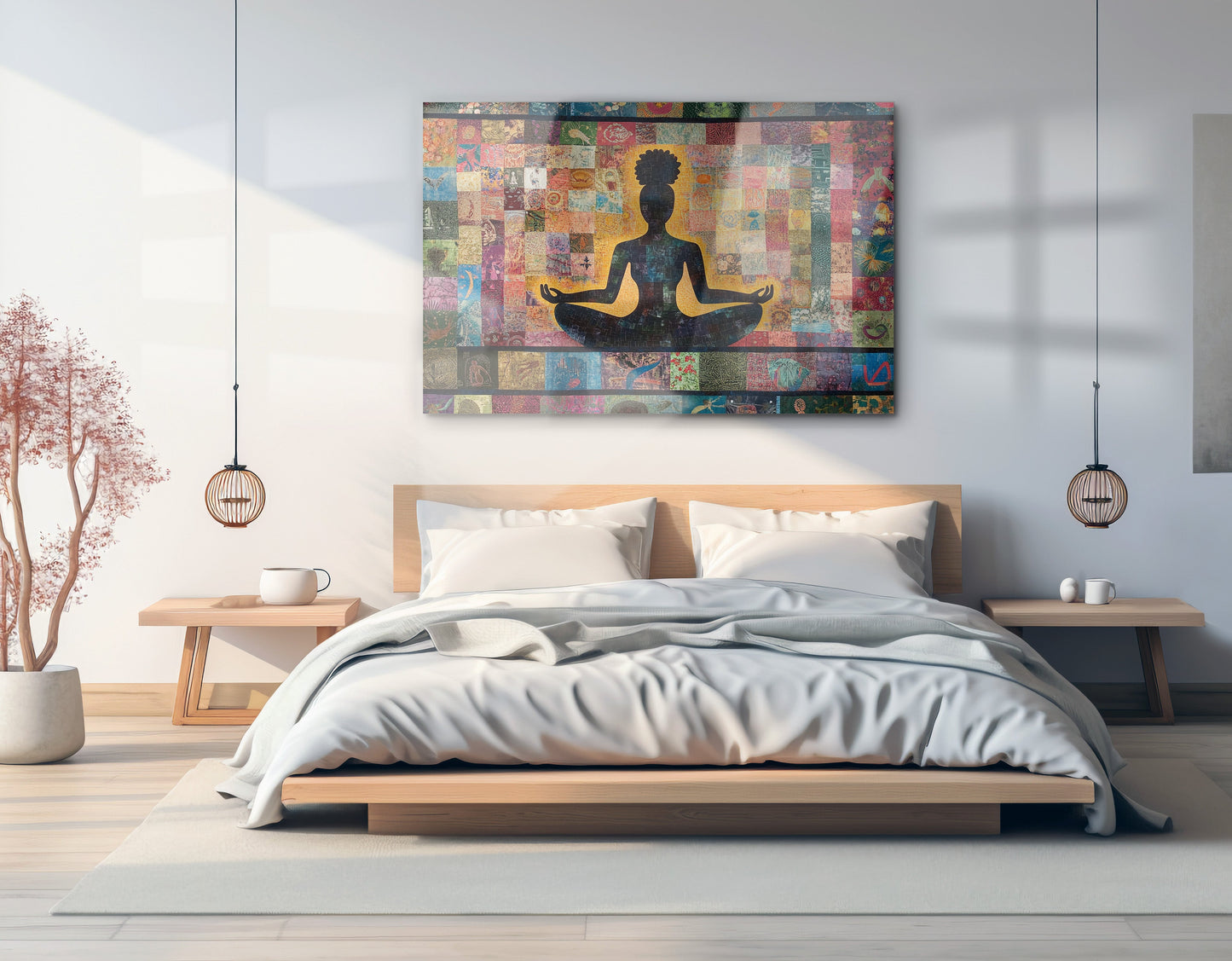 Black Woman Chakra Meditation African American wall art view 21