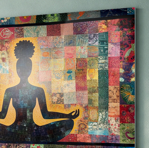 Black Woman Chakra Meditation African American wall art view 22