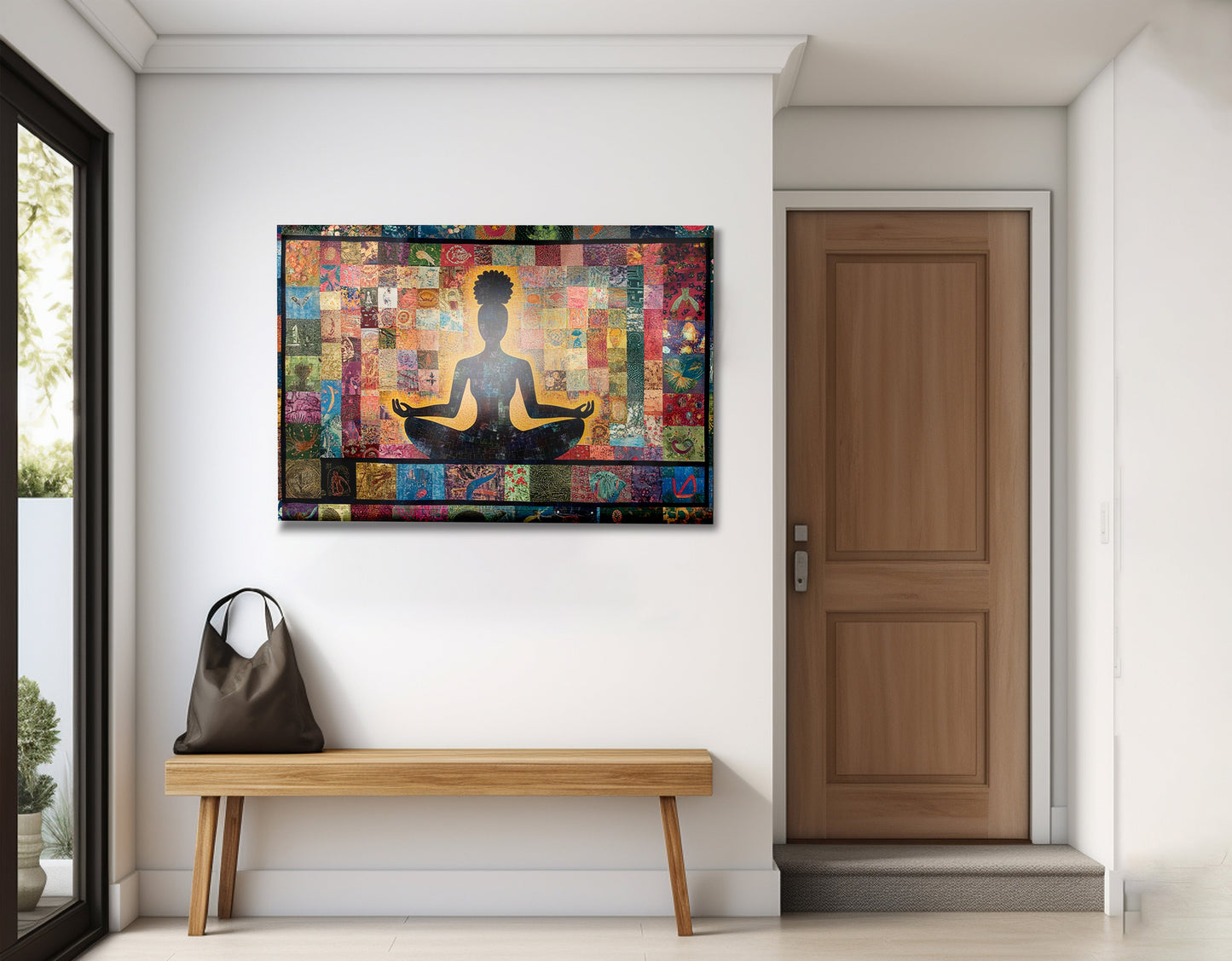 Black Woman Chakra Meditation African American wall art view 23