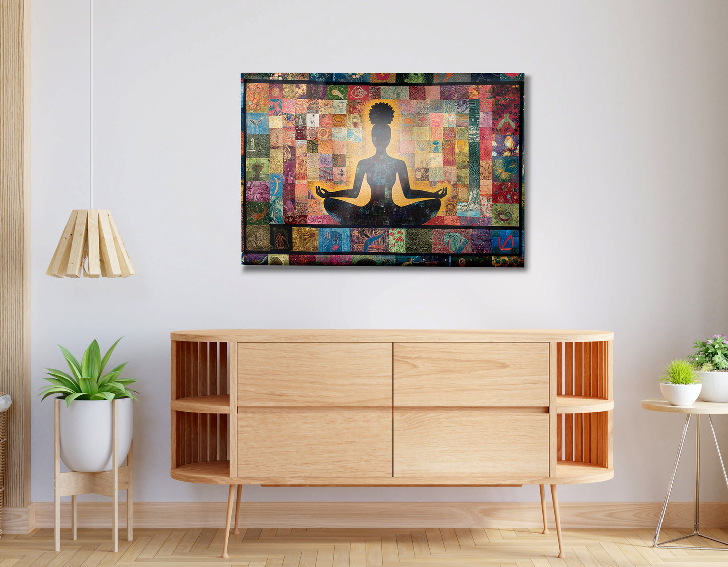 Black Woman Chakra Meditation African American wall art view 20
