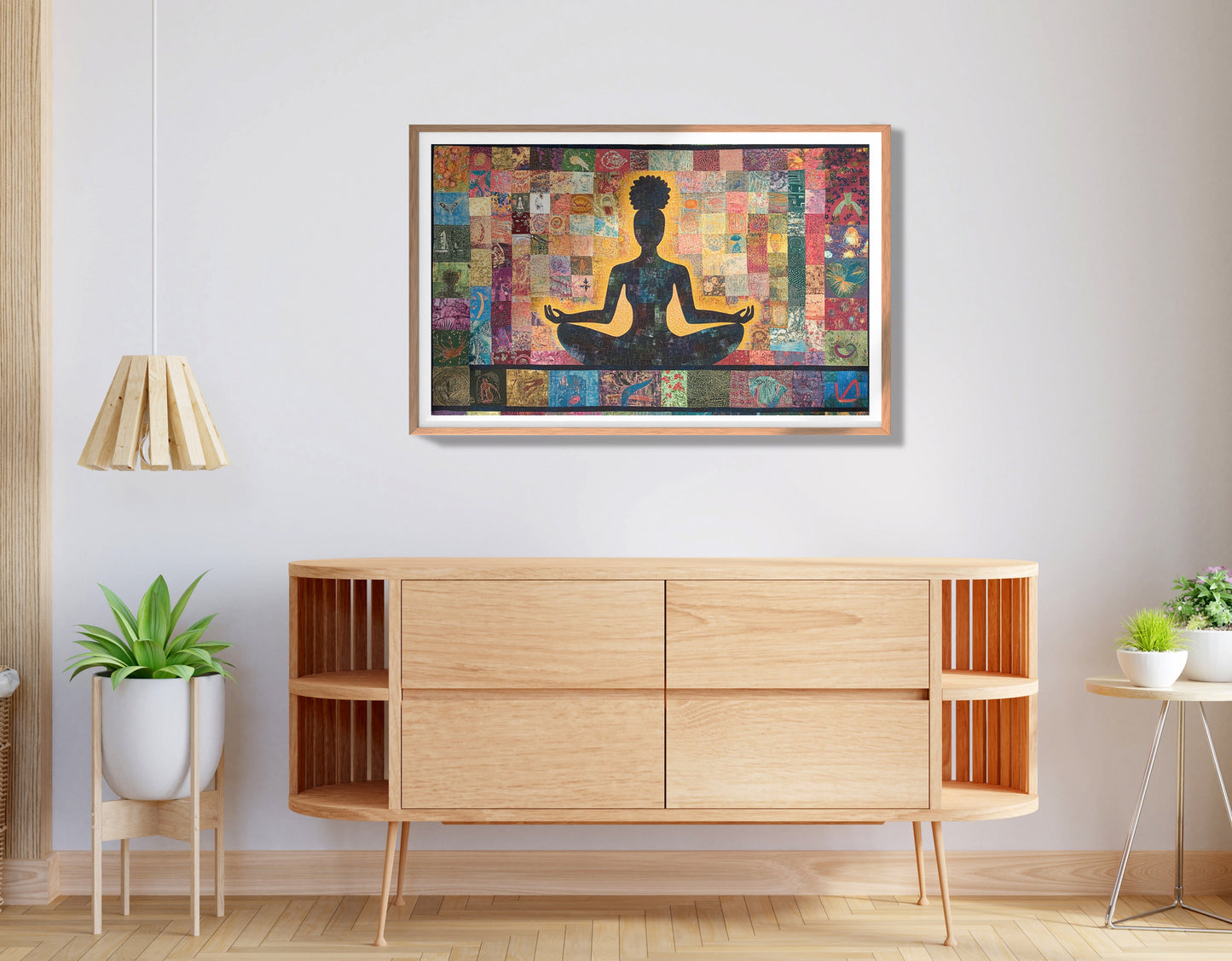 Black Woman Chakra Meditation African American wall art view 80