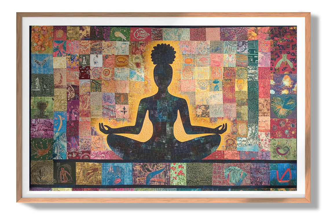 Black Woman Chakra Meditation African American wall art view 79