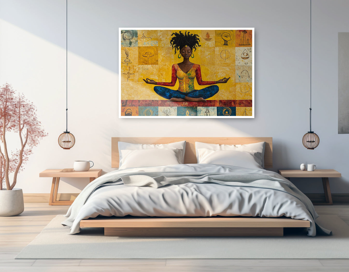 Black Woman Yoga African American wall art artwork view