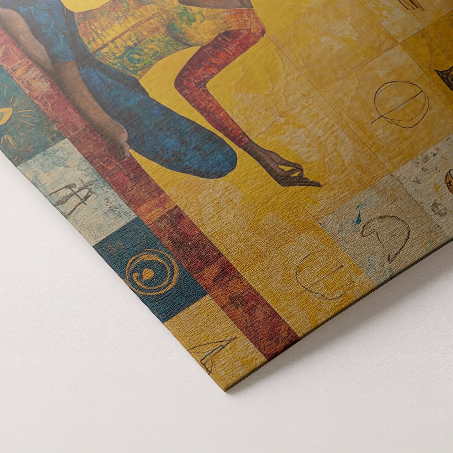 Black Woman Yoga African American wall art artwork by MoomZee Artwork