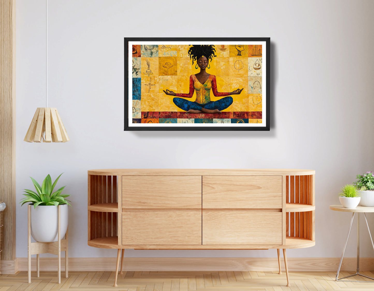 Black Woman Yoga African American wall art view 68