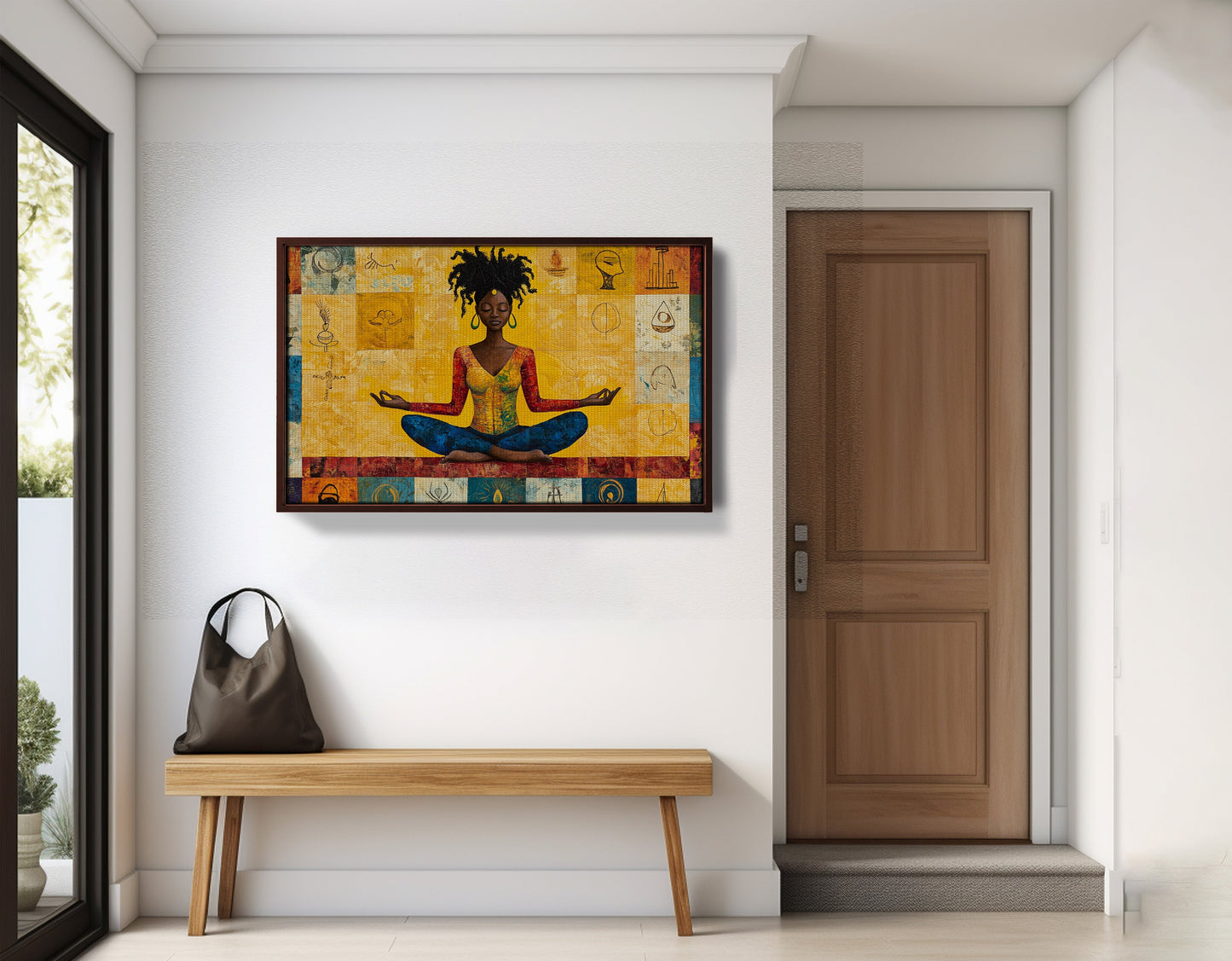 Black Woman Yoga African American wall art view 35