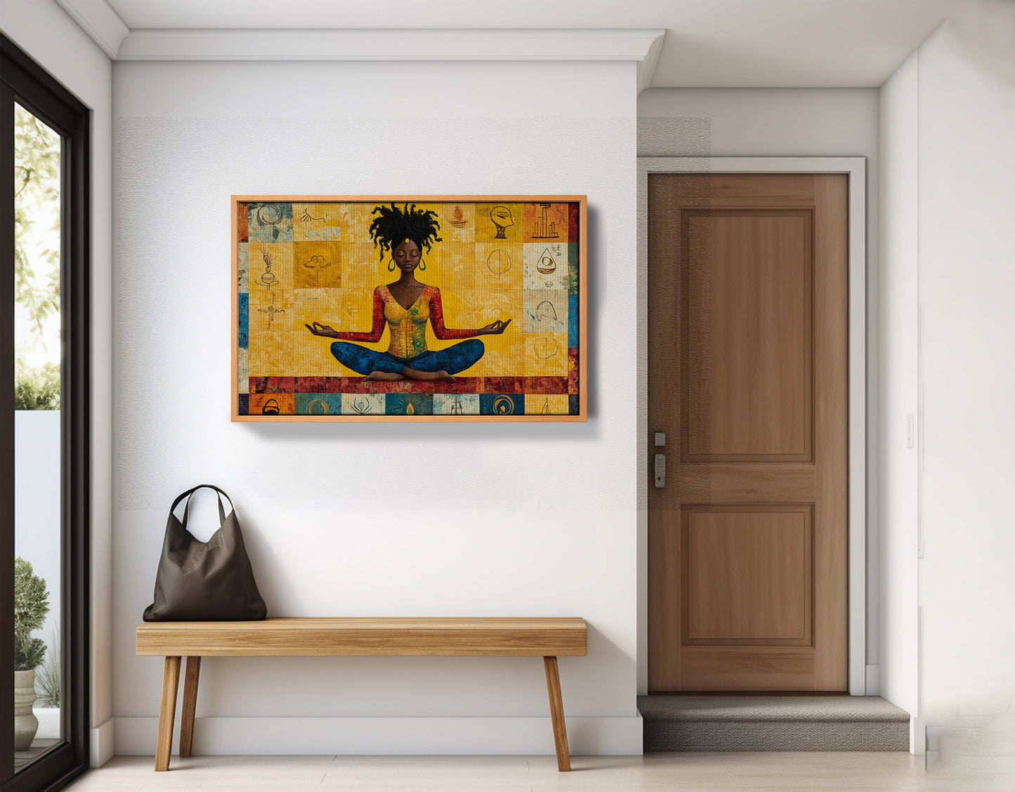 Black Woman Yoga African American wall art view 47
