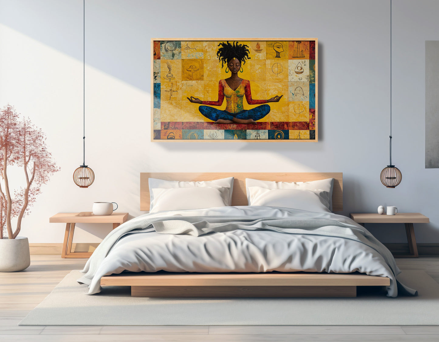 Black Woman Yoga African American wall art view 51