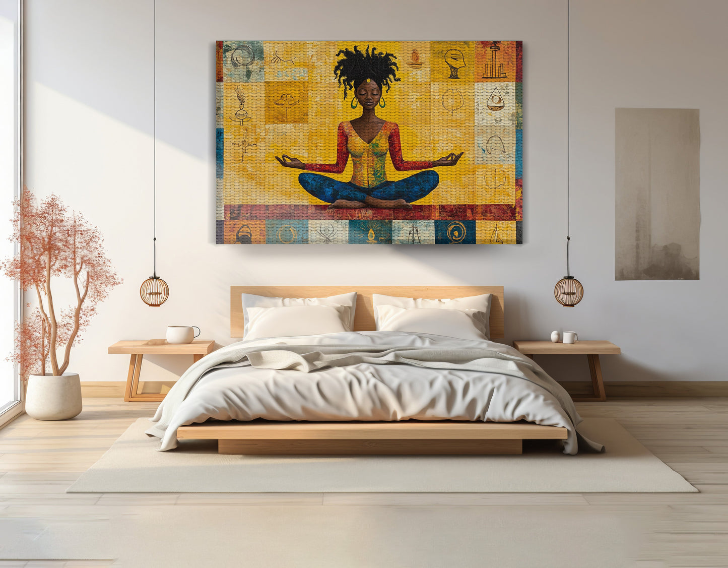 Black Woman Yoga African American wall art view 15