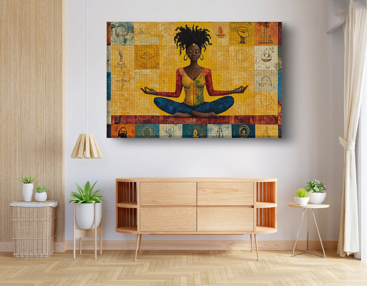 Black Woman Yoga African American wall art view 14