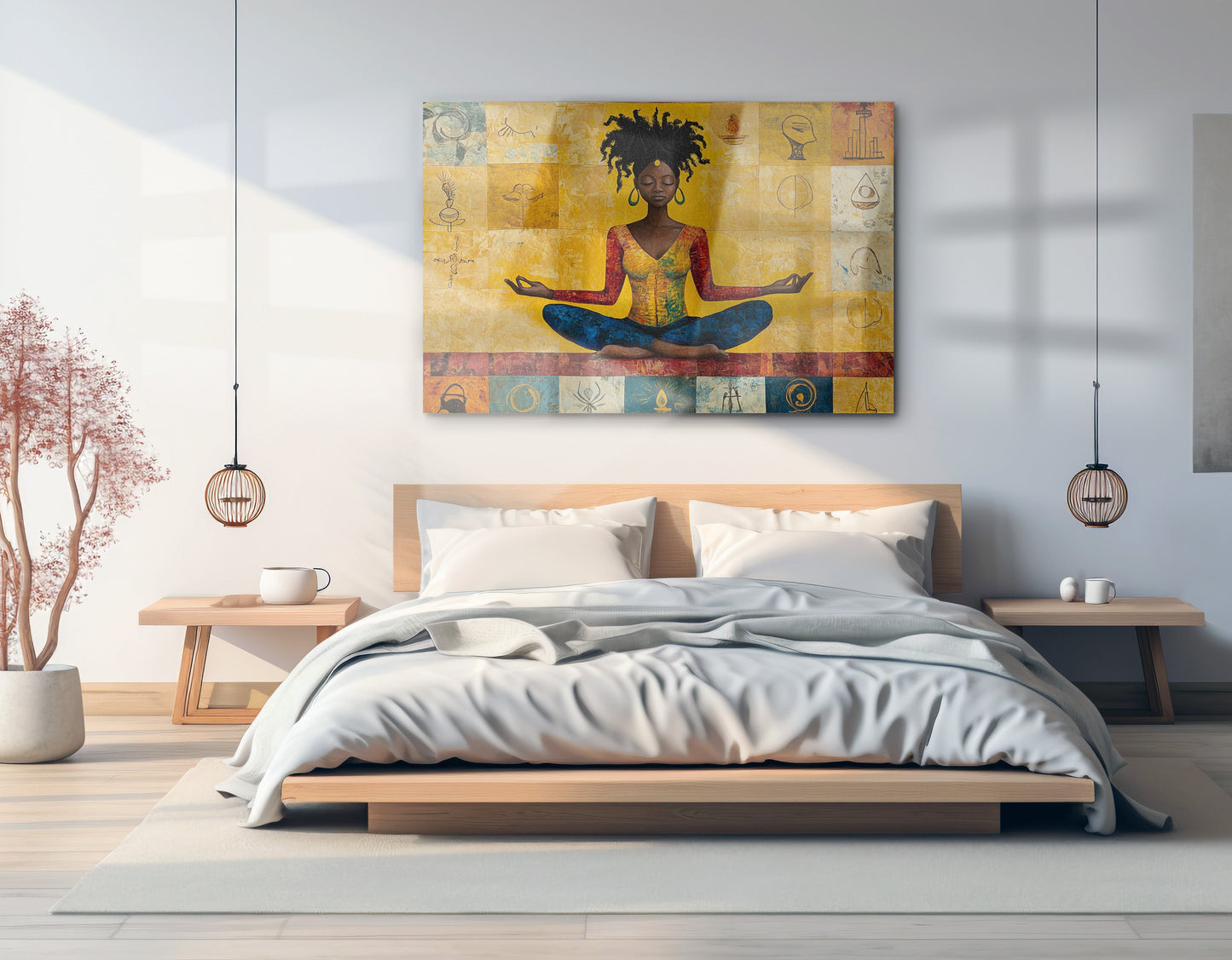 Black Woman Yoga African American wall art view 21