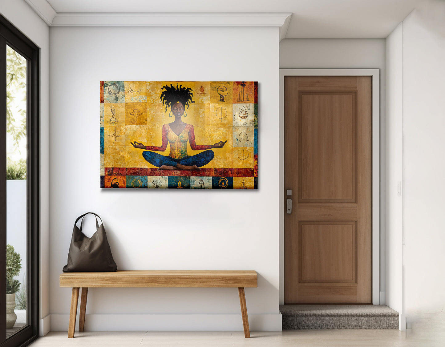 Black Woman Yoga African American wall art view 23