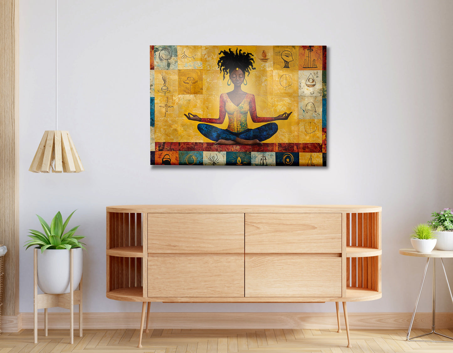 Black Woman Yoga African American wall art view 20