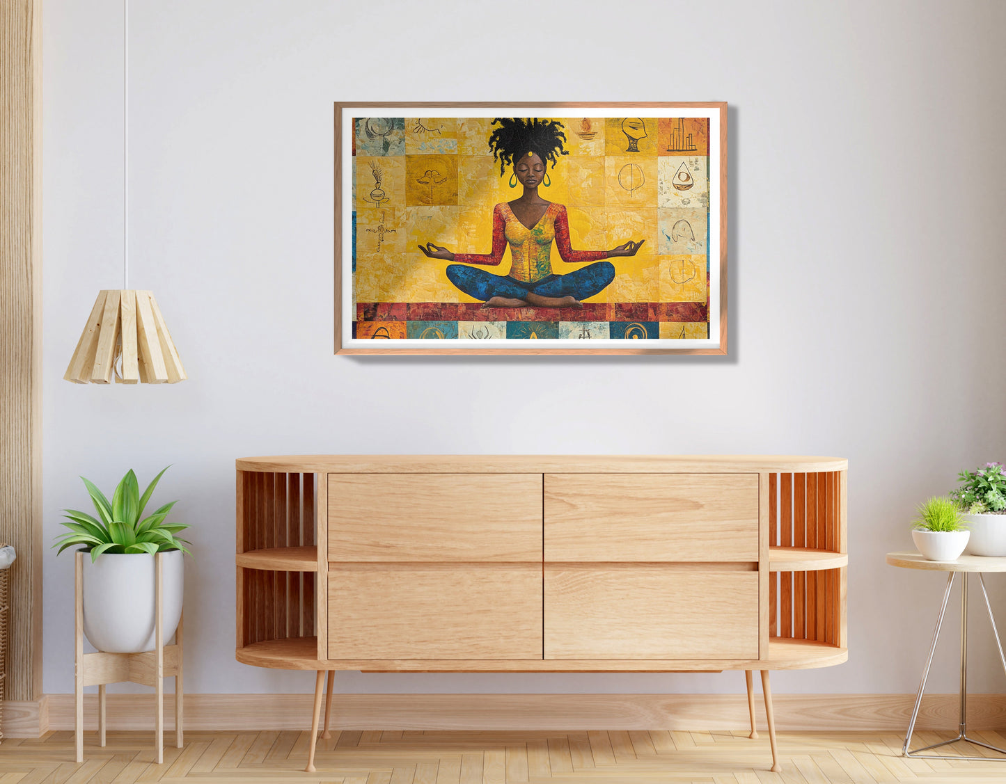 Black Woman Yoga African American wall art view 80
