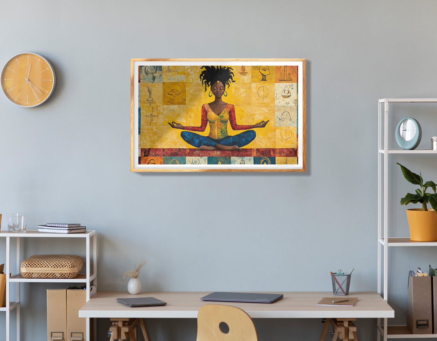 Black Woman Meditation African American wall art view 78
