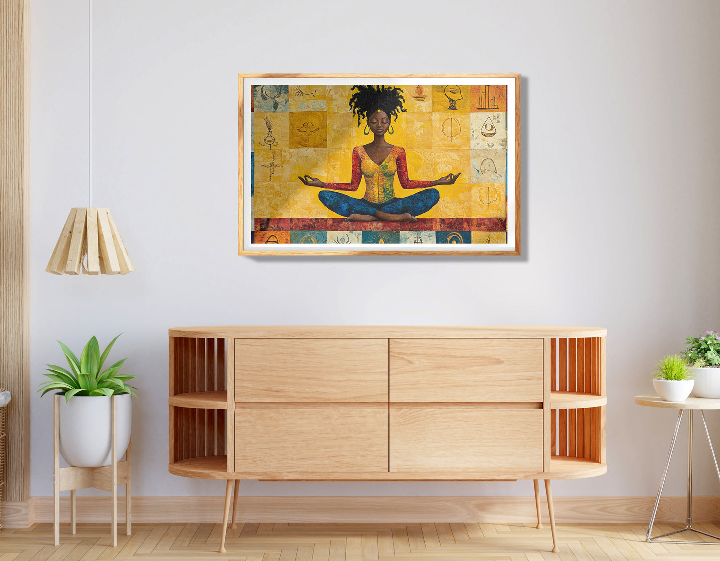 Black Woman Meditation African American wall art view 74