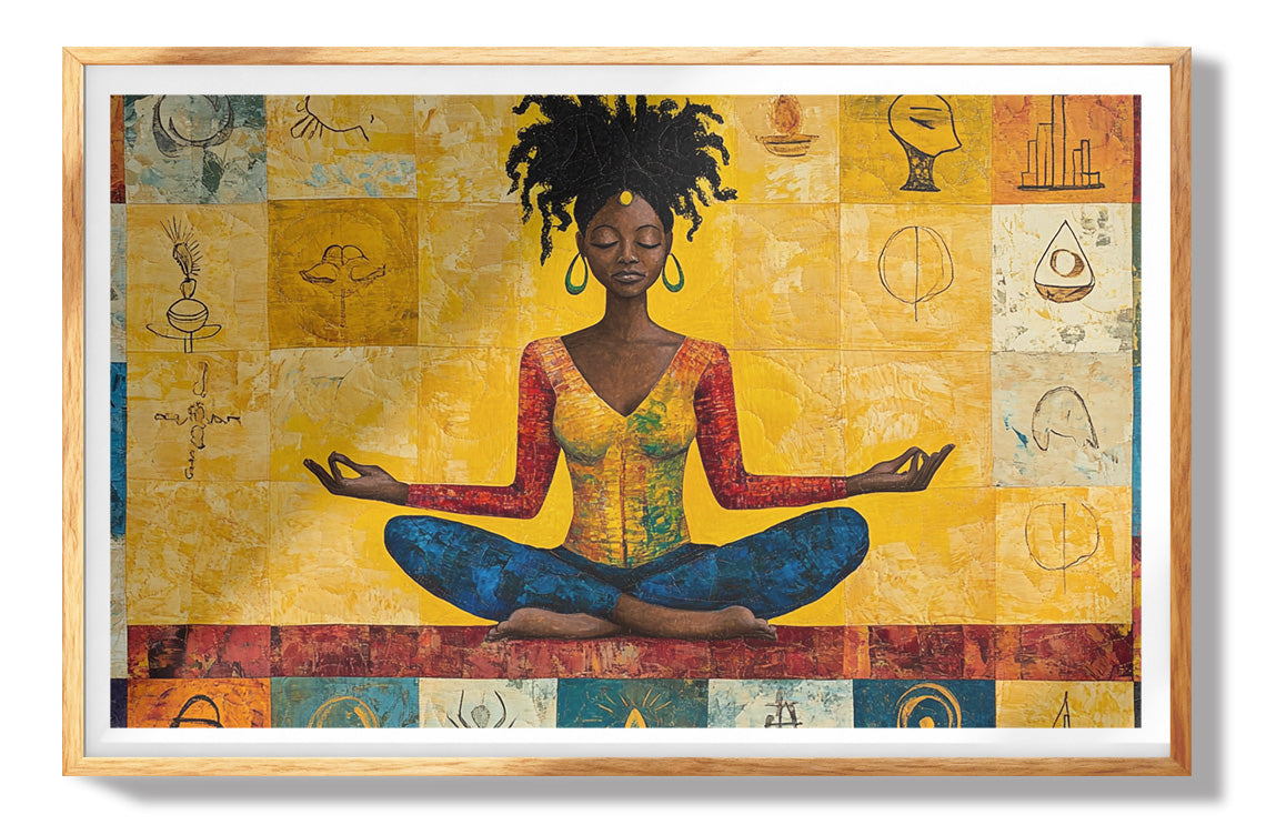 Black Woman Meditation African American wall art view 73