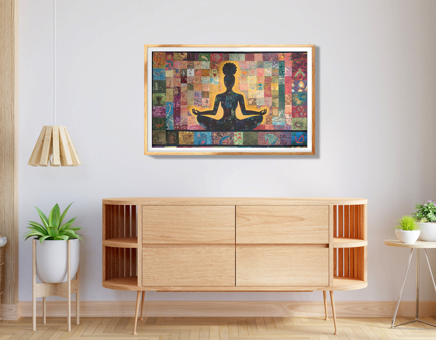 Black Woman Yoga Meditation African American wall art view 74